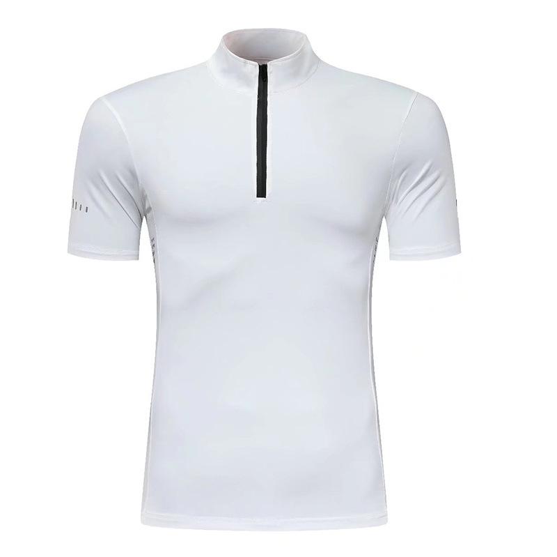 Men's Quick-Dry Half-Zip Fitness T-shirt - Summer Short Sleeve Running Top