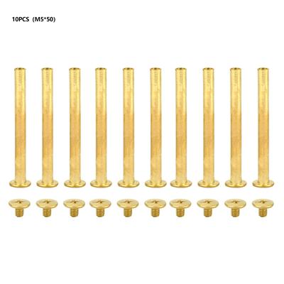 10ks M5 Šrouby s plochou hlavou Nýtovací sada pro knižní album DIY Řemeslná výroba Nýt (M5*50)