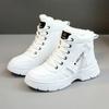 Fashion 2025 New Winter Thick-soled Women Sneakers Warm Plus Velvet Cotton Shoes Large Size 42 Height-increasing Platform Women's Shoes
