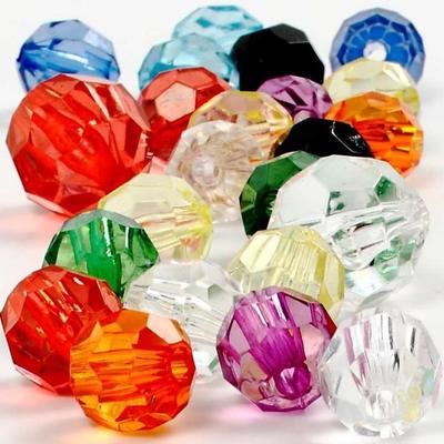 Exclusive Blend of Round Faceted Acrylic Beads. Ref 618780