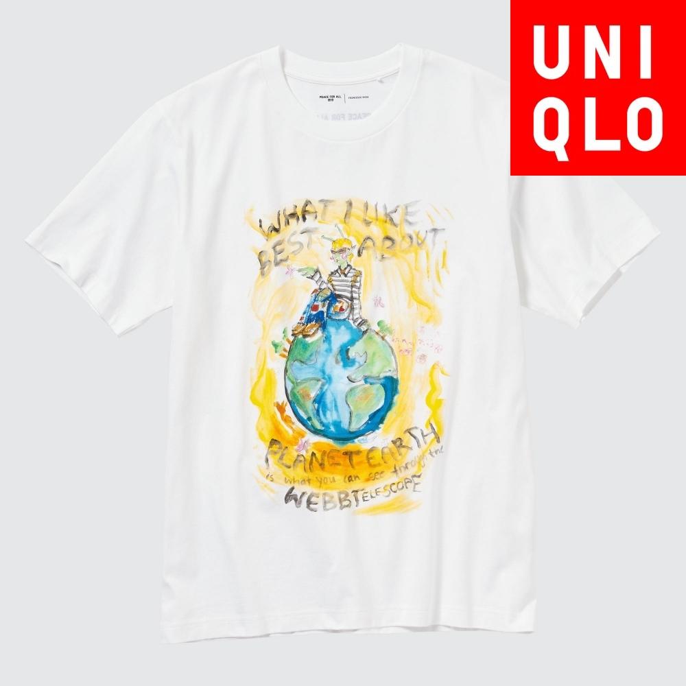 

ФУТБОЛКА UNIQLO PEACE FOR ALL С КОРОТКИМ РУКАВОМ СТАНДАРТНОГО КОРОТКА F.Risso 00 WHITE/Men XS