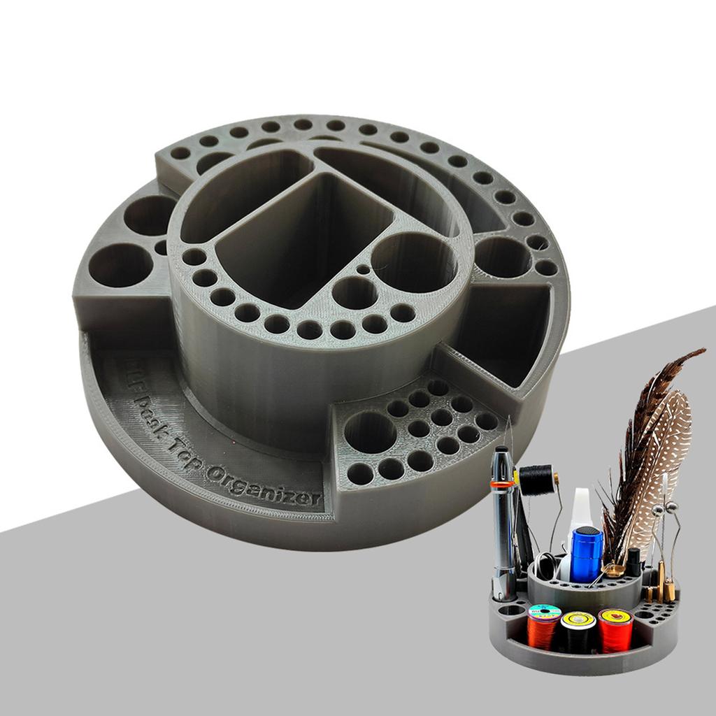 Fly Tying Tool Kit Desktop Organizer Convenient Supplies Organization Storage Rack for Men Anglers Beginner Fisherman