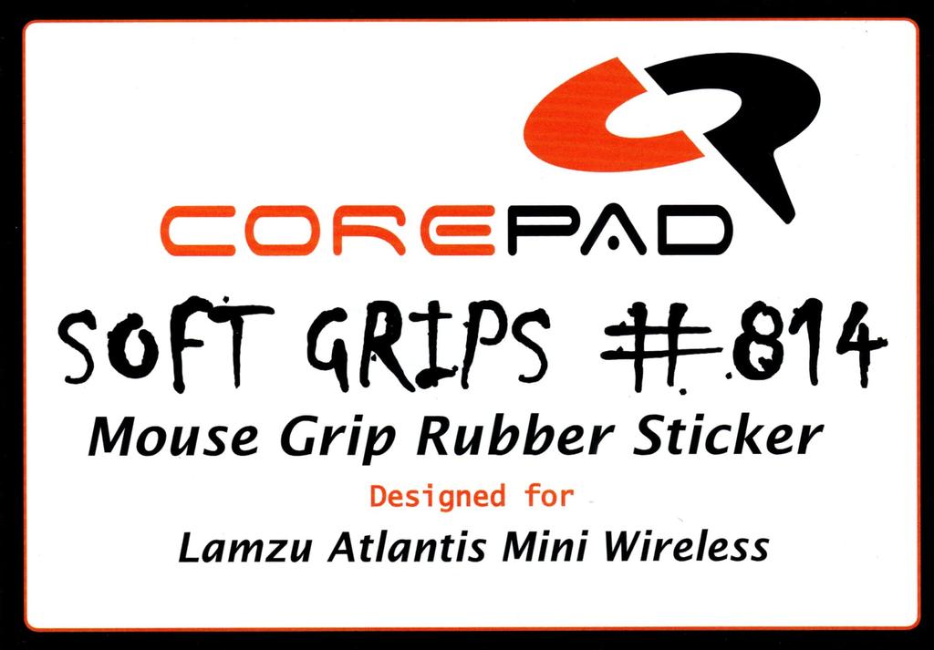 Corepad Soft Grips for Lamzu Atlantis Mini Wireless, 1 Set (Black)