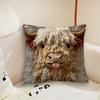 Cute Highland Cow Design cushion cover Pillow Case Plush Fabric Soft Double Sided Print Sofa Cushion Cover Throw Pillow Covers