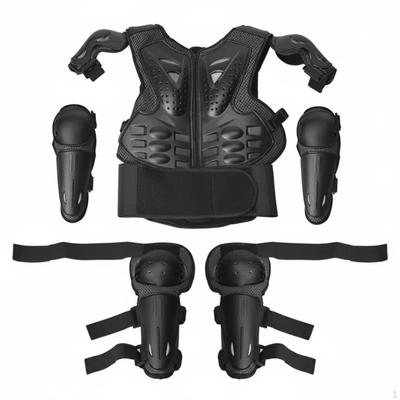 5 Pieces Skating Protector Kit Padded Children's Vest Knee and Elbow Pad Set for Kids, Bicycling,
