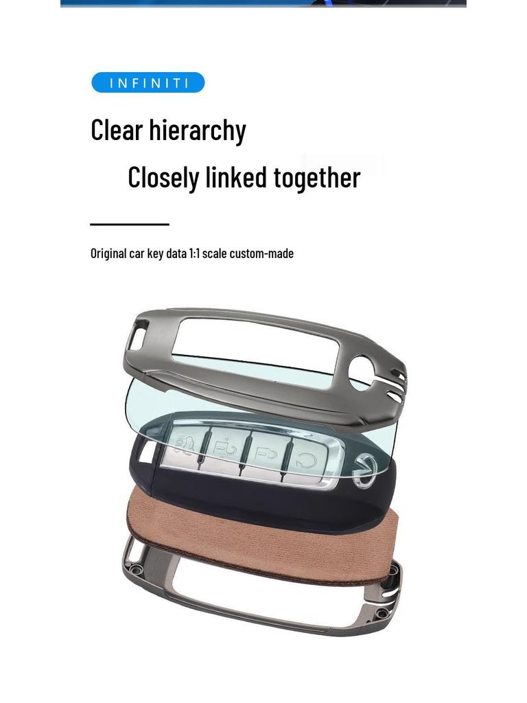2022 Infiniti Q50L/QX50/QX60 Car Keycase: Durable Metal Keychain Bag
