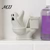 Lustige Geschenke für Freunde 3D-gedruckte Toilettengeist-Figur, Minimalistische Statue, Schreibtisch-Ornament, Kreative Dekoration Halloween Tischdekoration