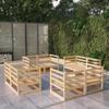 Day and Night - Day and Night Garden Furniture Set 8 Pieces Solid Pine Wood