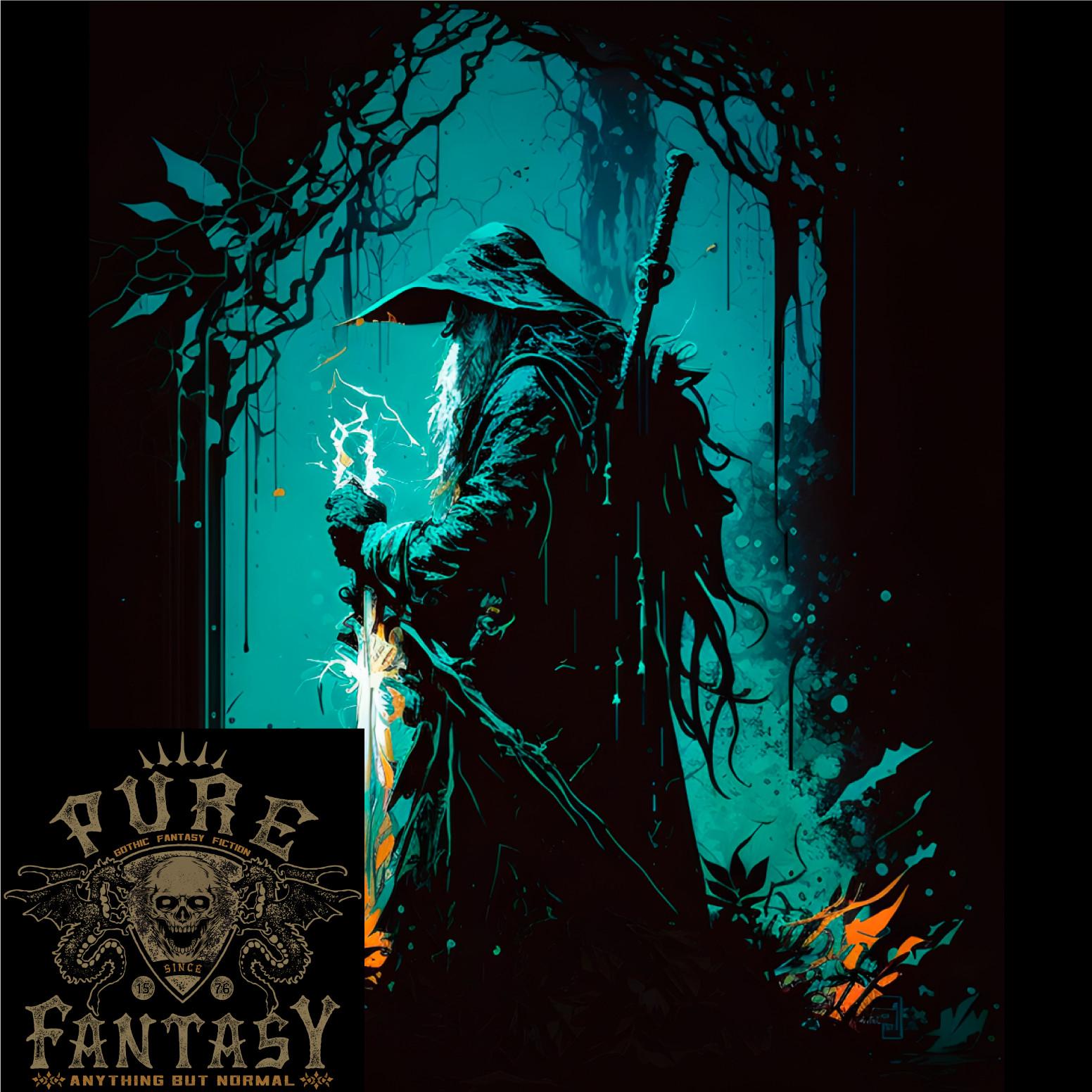 26 A Wizard in a Fantasy Forest Warlock Mens Light Cotton T-Shirt Unisex T-Shirt XL