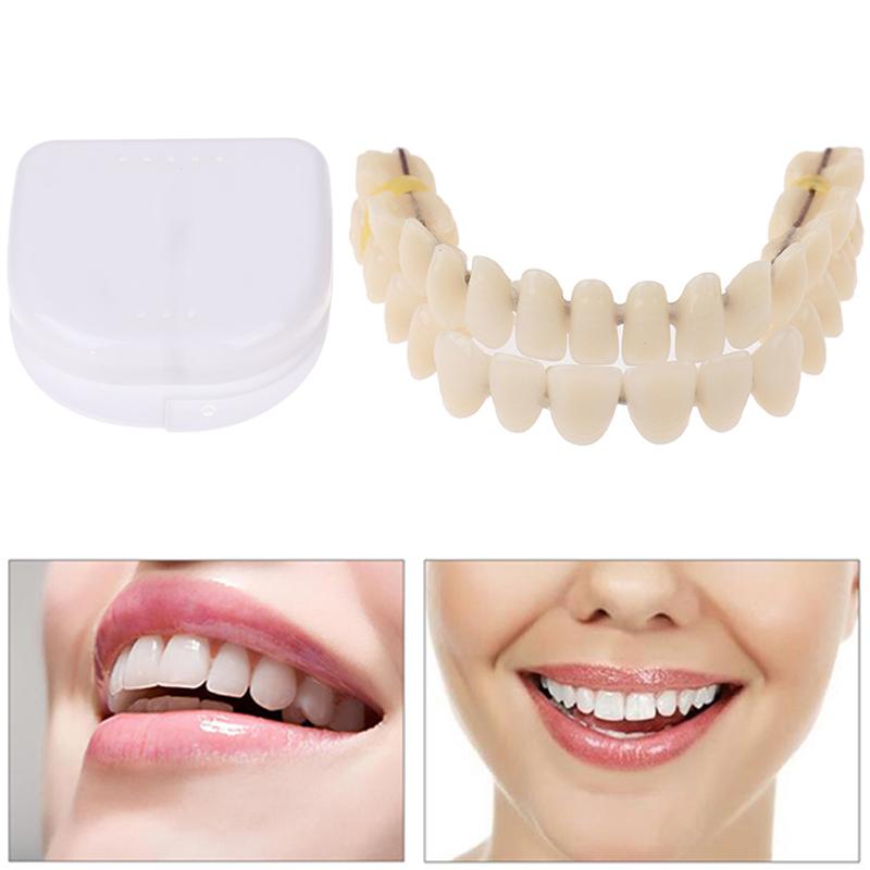 S/M/LSize Preformed Dentition Oral Care Teaching Model Oral Care Teaching Model Boxed Resin Denture Upper Lower Teeth Full Mouth