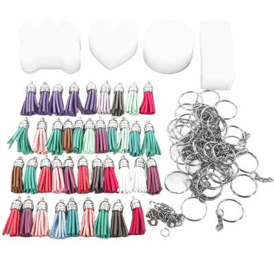 DIY Schlüsselanhänger Set Spezielle Form Acryl Rohlinge Handgefertigt Schlüsselanhänger Anhänger Herstellungszubehör