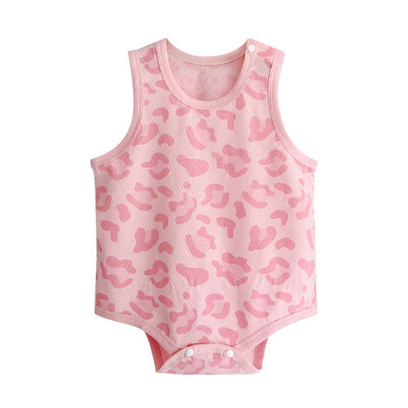 Baby Girl Romper with Suspenders, Newborn Summer Pure Cotton One-Piece Crawling Outfit, Thin Outerwear for Boys and Girls