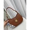 New High-end Light Luxury Cowhide Leather Lock Armpit Dumpling Bag Handbag Shoulder Bag Women's Bag