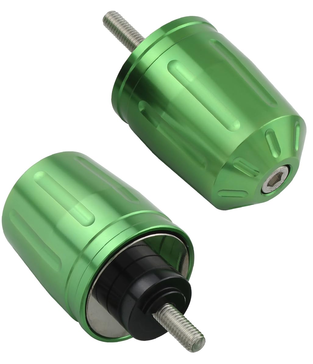 

POSH 033979-18-10 Motorcycle Goods Handlebar End Ultra Heavy Bar End Type 2 For Honda/Suzuki зелёный