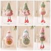 Pink Green Christmas Decorations Santa Snowman Doll Embellishment Hanging Pendants Doll Festival Accessories Xmas Tree Ornaments