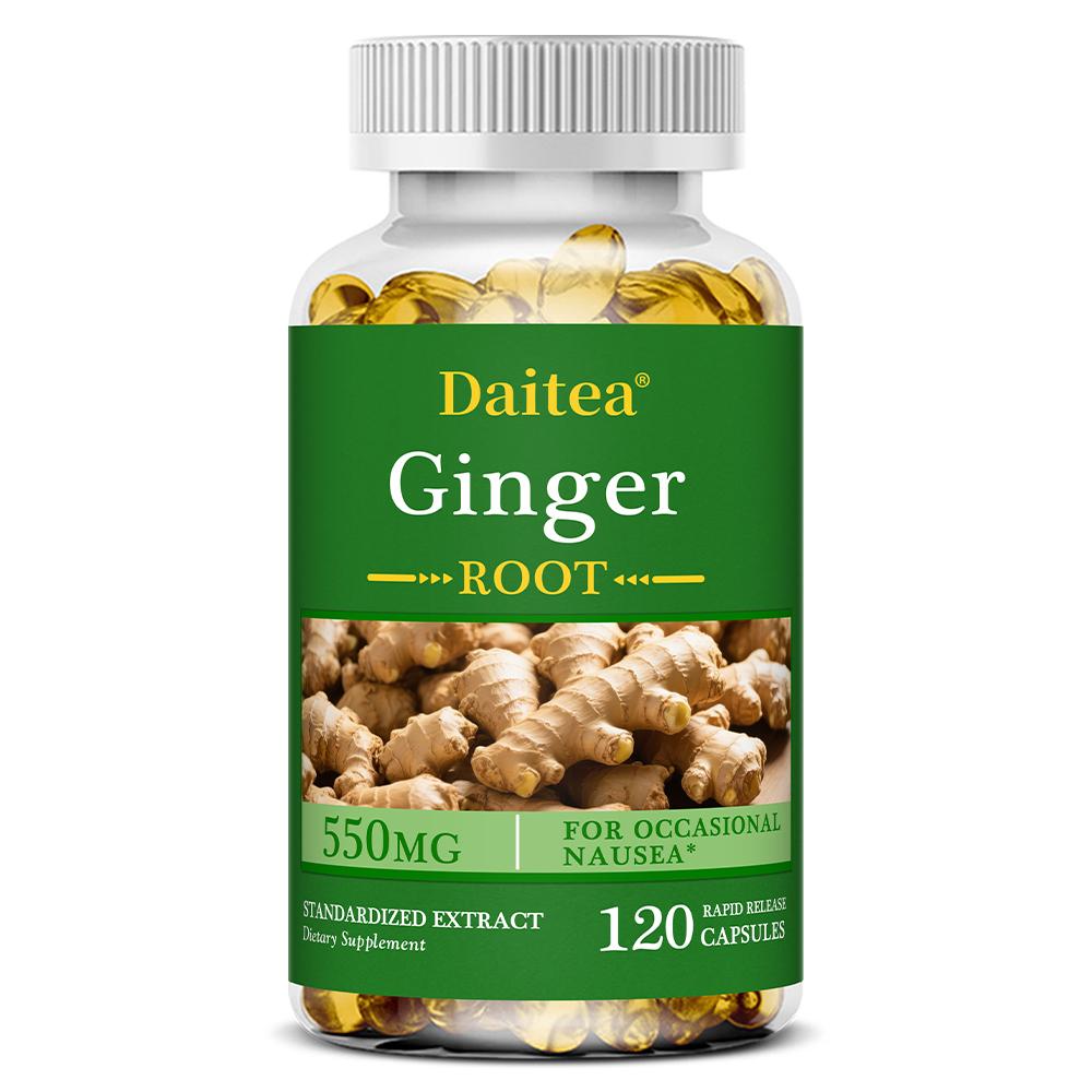 Premium Ginger Root Extract Capsules for Occasional Nausea and Digestive Support 120 Capsules 120PCS