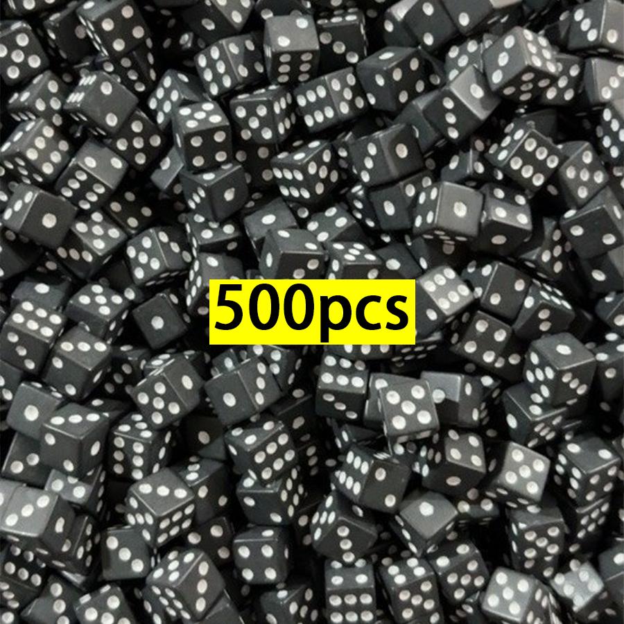 200/300/500 pièces Mini Dés Acryliques à Six Faces 8mm Festival Rassemblement Fête Jeux de Société Cartes Accessoires Fournitures de Divertissement XJM