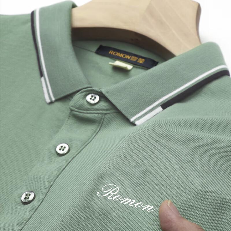ROMON Men's Ice Silk Polo Short Sleeve T-Shirt LM12