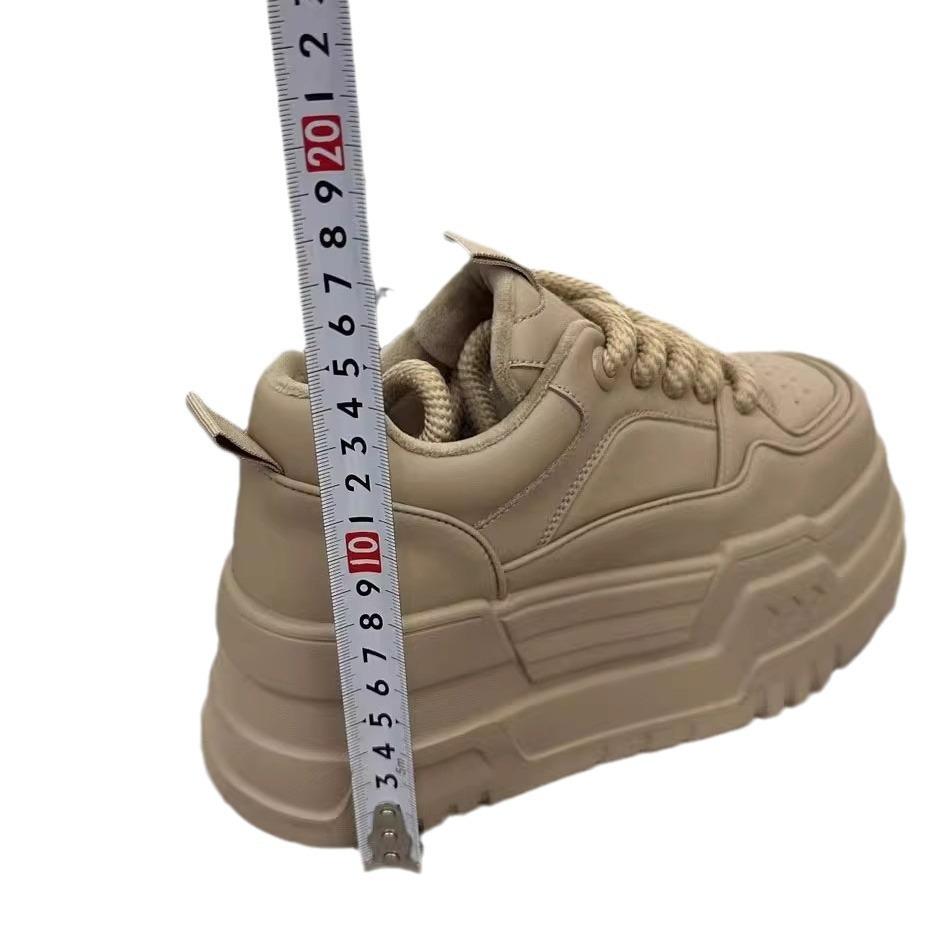 Dámské podzimní nové platformové ležérní tenisky se zvýšením vnitřní výšky černé dad shoes