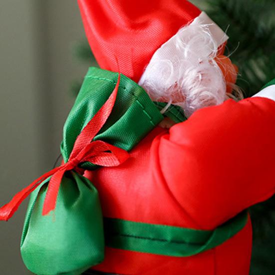 Santa Žebřík Přívěsek Vánoční Dekorace Slavnostní Santa Ozdoba s Kudrnatým Plnovousem Slavnostní Závěsná Ozdoba