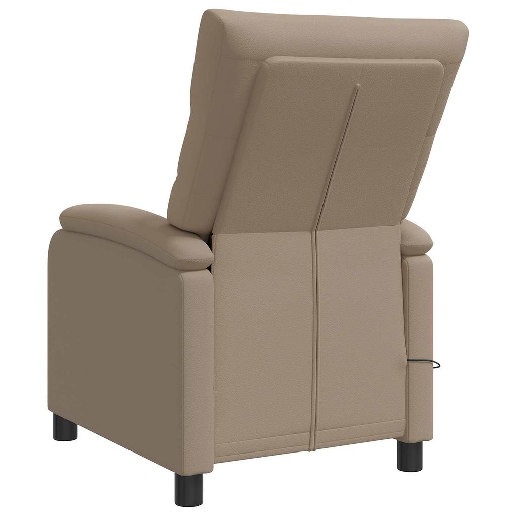 Massage Recliner Chair Cappuccino Faux Leather