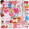 50 Valentine's Day Stickers Sweet Valentine's Day Series Ins Style Personalized Cartoon Doodle Notebook Paper Stickers