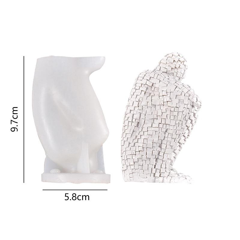 Molde de vela 3D creativo de silicona con forma de David, molde para velas de perfume, molde para hacer velas con fragancia, molde para yeso, chocolate, jabón y pastel