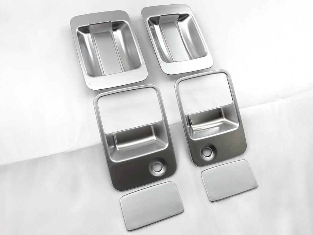 BRIGHTZ Jeu de poignées de porte et de plaques de bouton pour Acty Truck HA8 AH9 Argent Compatible avec et 9 Acty Trucks (Plaqué satiné) [DHC-NOBU-491] HA, A8,