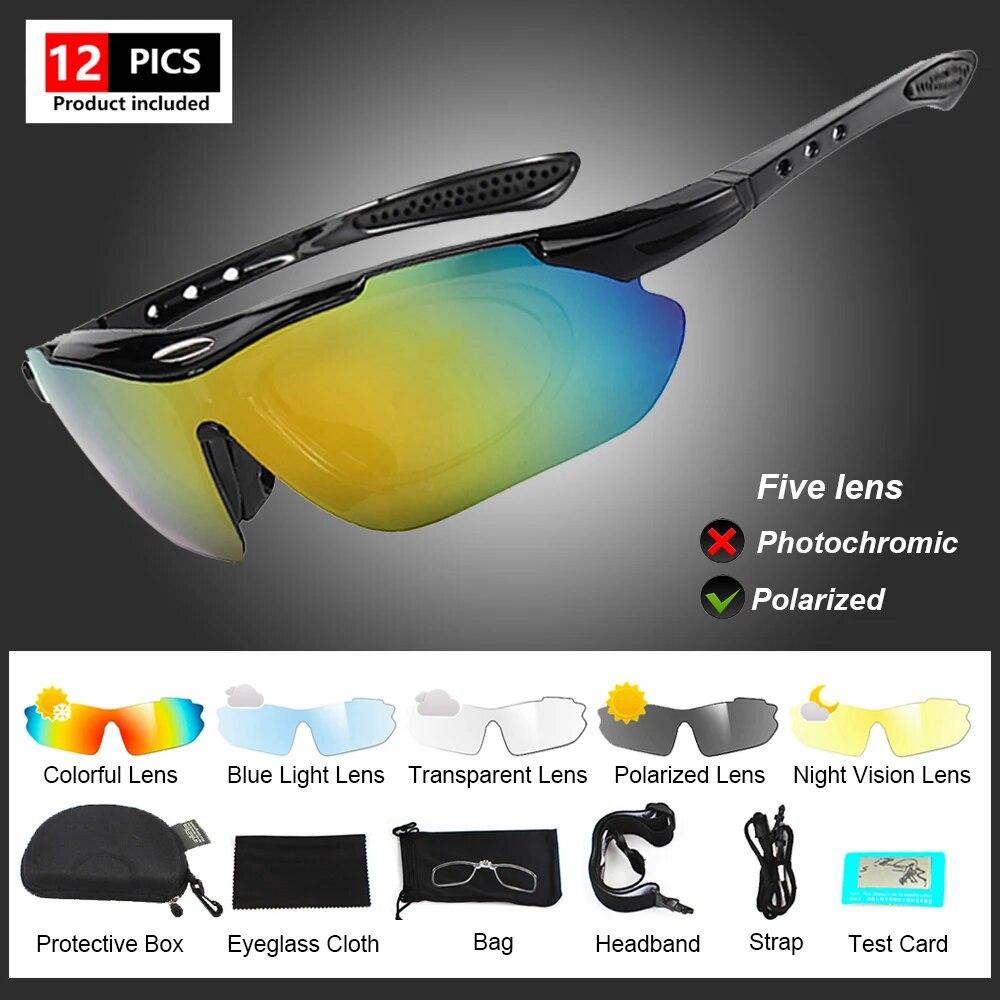 ELICIT New Photochromic Polarized Cycling Glasses Men Women Bike Glasses UV400 Eyewear Sunglasses HikingMTB Road Bicycle Goggles