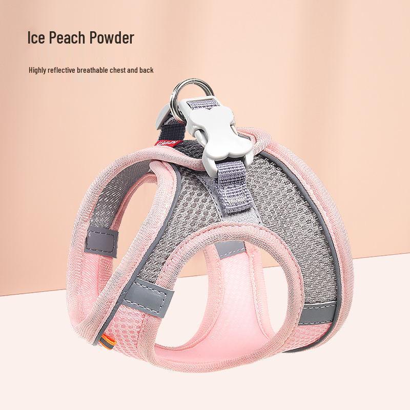 

Светоотражающая дышащая сетчатая шлейка для домашних животных с поводком для собак и кошек. XXS