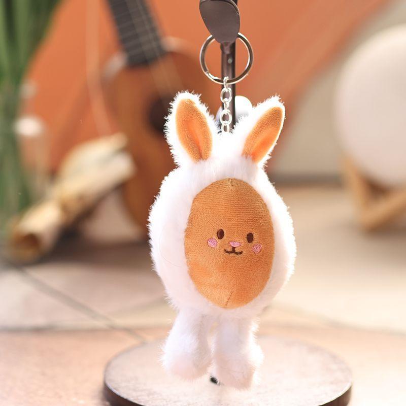 Juguete Llavero de Conejo de Peluche con Material Suave para Niños y Adultos