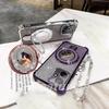 For Xiaomi POCO F7 Pro M7 X7 X6 X5 X3 F6 M6 Pro C65 C75 C71 M5S Case Glitter Plating Mirror Magnetic Phone Holder Bracelet Cover
