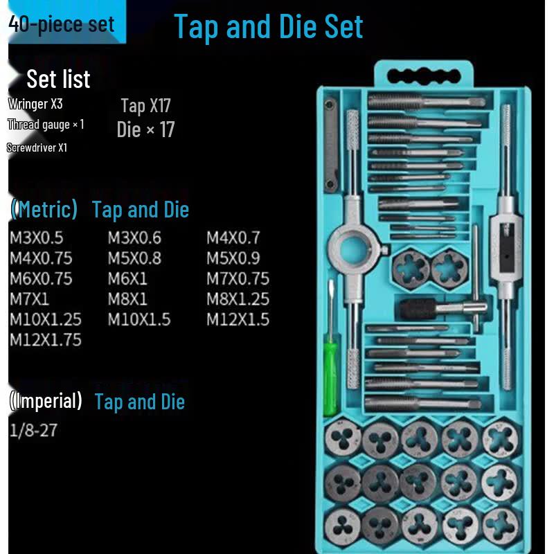 Qingwa 40-Piece Tap & Die Set