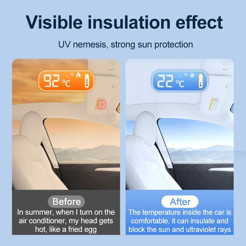 For BYD Seal EV 2022 2023 2024 2025 Ice Crystal Sunroof Sunshades Roof Split Sun Shades Glass Anti UV Sun Protection Accessories