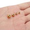 30/50pcs 4 5 6 8 mm PVD Stainless Steel Spacer Beads Never Fade Round Necklace Beads For DIY Bracelet Findings Jewelry Making