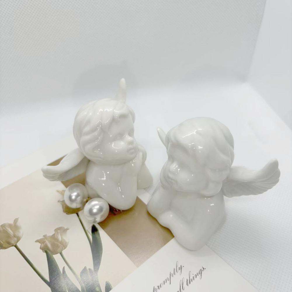 Atmosphere Anioł Statuetki Rzeźba Nowoczesna Ceramiczna Ozdoba Anioła Ślub Dom Dekoracyjny