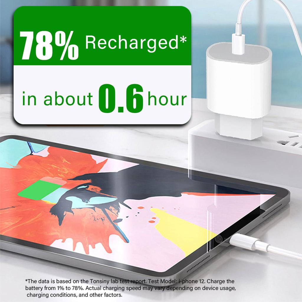 PD 20W USB C Charger Fast Charging Wall Adapter for iPhone 16 15 14 13 12 11 X 8 Pro Max for iPad Apple Phone Adapter Plug EU US