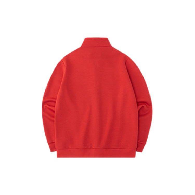 Anta FW22 Chinese Character Logo Print Zip-Up Collar Long Sleeve Jacket Men Jackets Red 152237707-1