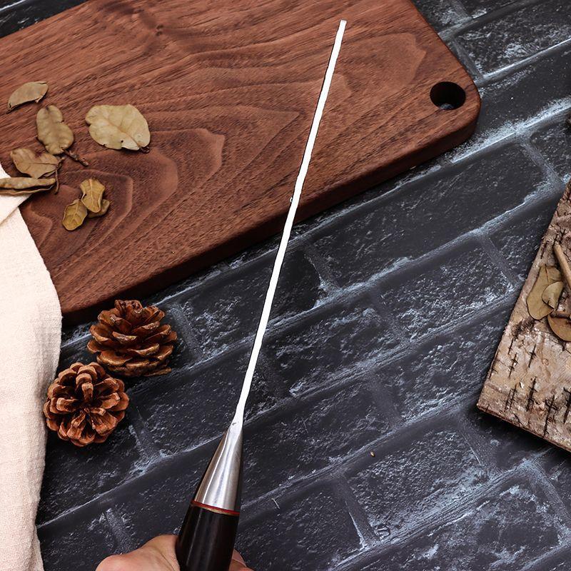Forged Kitchen Knives Chopper Set FullTang Hand Made Chef Knife Professional Meat Cleaver Steel Wrapped Around Solid Wood Handle