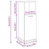 Modern Bathroom Organizer with Door Storage with Open Storage with Partition, 30x30x95 Cm