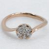 7P diamond Ring K18 Pink Gold/diamond #4.9(US Size) 2.1g Women Used