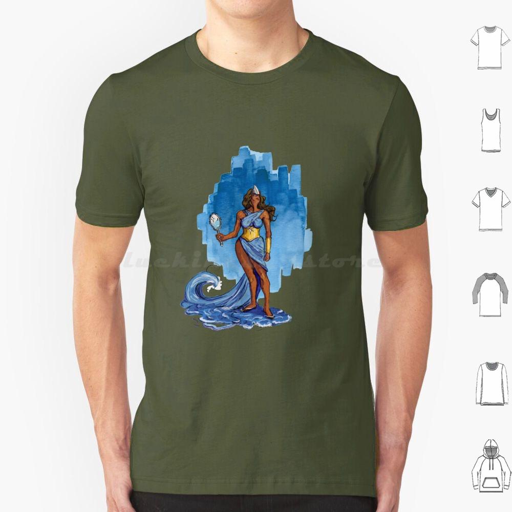 Yemanja Queen Of The Waters T Shirt 6xl Cotton Cool Tee Yemanja Iemanjá Sea Water River Ocean Blue Ioruba Candomble Orixa