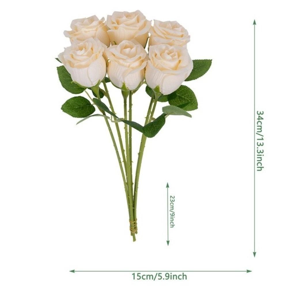 Silk Rose Simulation Flowers Small Bundle Artificial Flowers Home Decoration  Photography Props