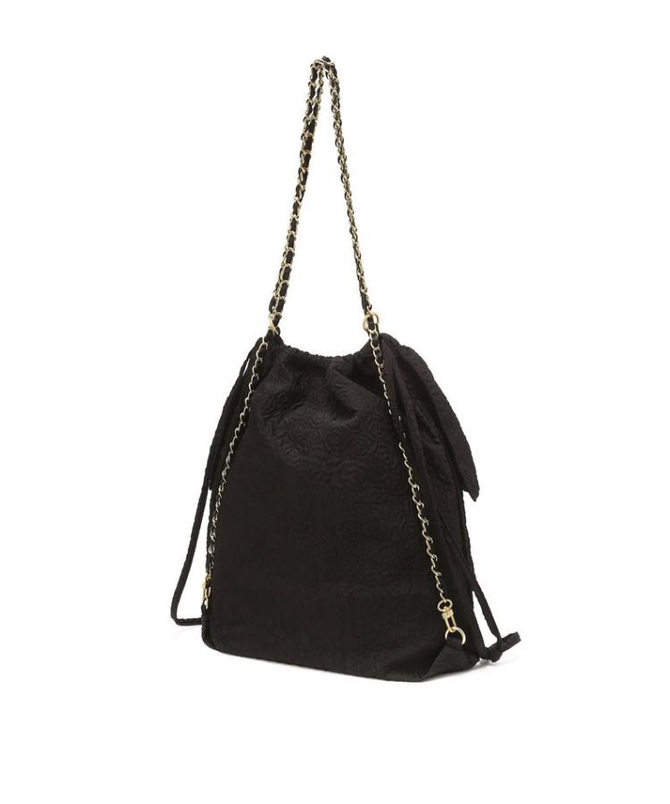 Athe Vanessabruno [Frill] Black Chain Backpack And Shoulder Bag M Aaba6E710Bk