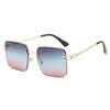 Fashion Square Sunglasses Men Women Gradient Frameless Sun Glasses For Men Popular High Quality Metal Eyewear UV400