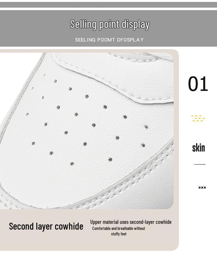 Spring Men's 10cm Height-Boosting Casual White Board Shoes: Comfortable & Versatile