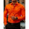 Camicia da Uomo alla Moda con Stampa Geometrica a Linee a Maniche Lunghe Design di Moda Business Casual Vestibilità Slim Non Stiro Versatile Camicia Stile Ins