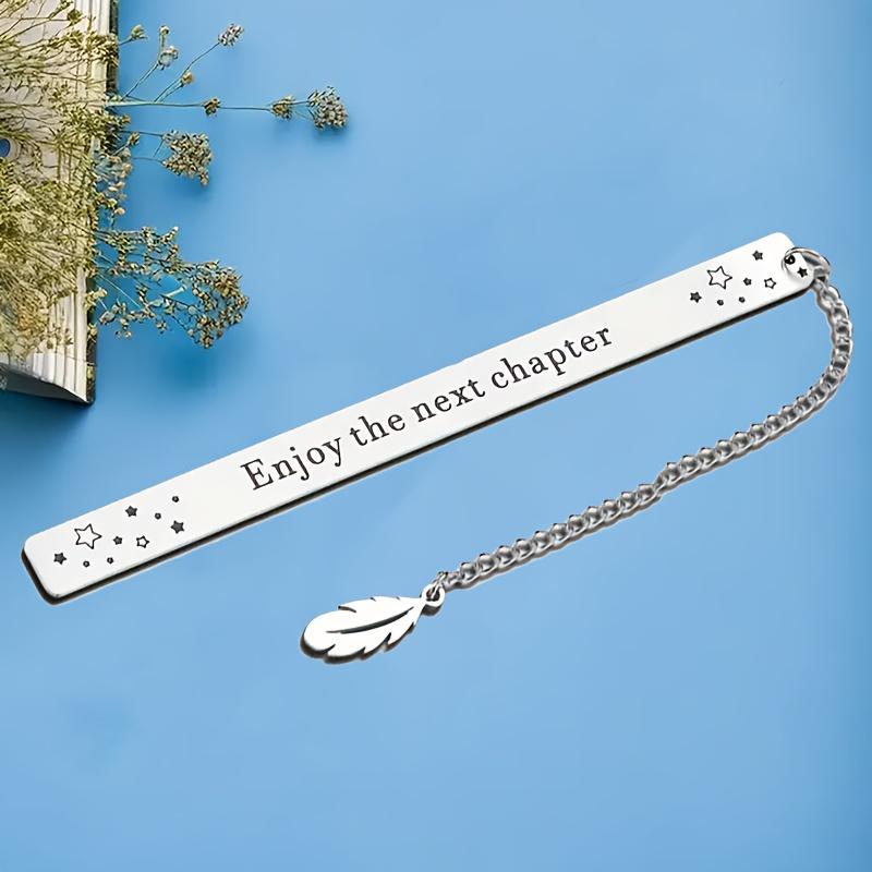 Durable Stainless Steel Bookmark with Custom Engraving, Page Holder for Books E-Readers, Great Reader Graduation Gift