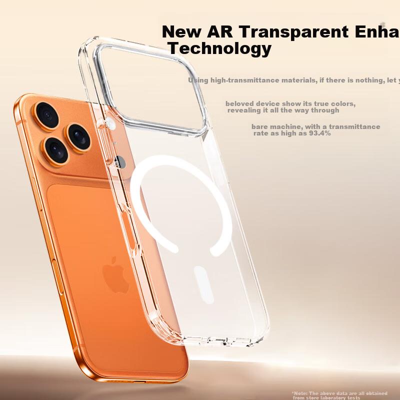 iPhone 17 Pro Case, Apple 17 Pro Protective Case, Magsafe Magnetic Charging Ultra-Thin Anti-Drop Lens Protection Simple Transparent Men and Women