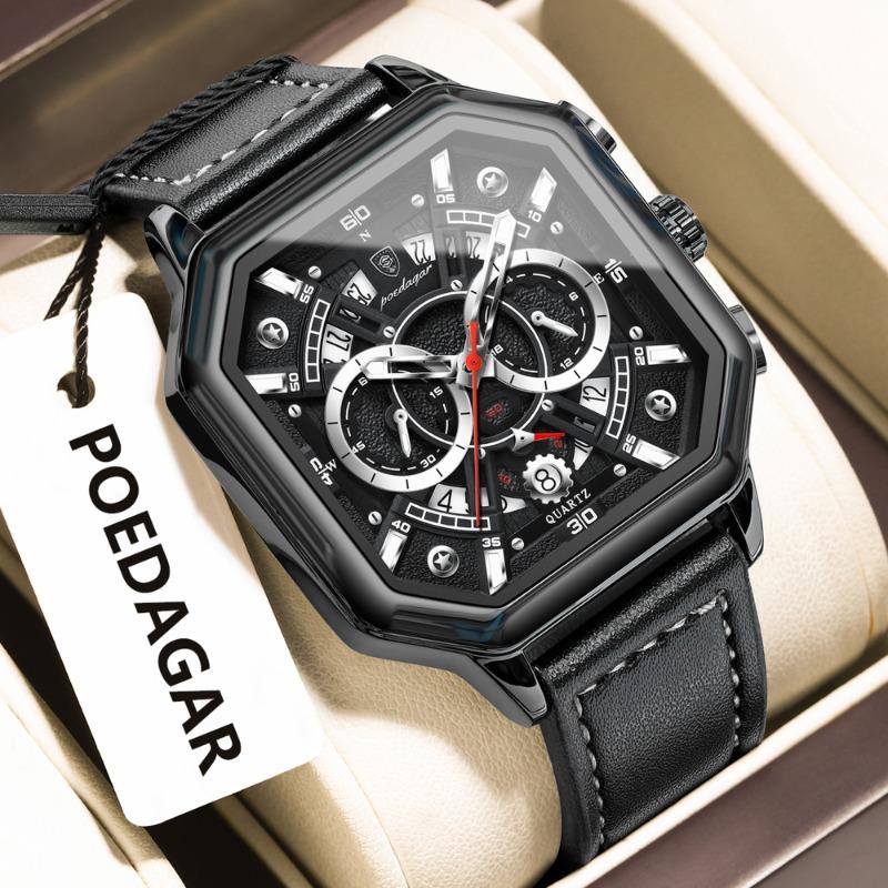 New Top Brand Multifunctional Belt Men's Watch New Luminous Waterproof Quartz Watch